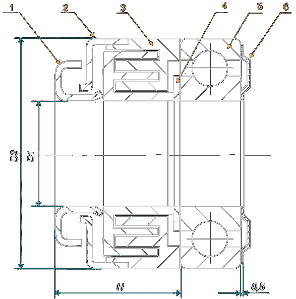 Labyrinthdichtung mit Abweiser