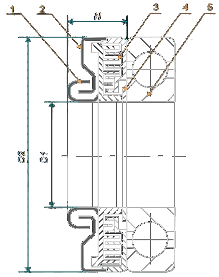 Labyrinthdichtung mit Abweiser